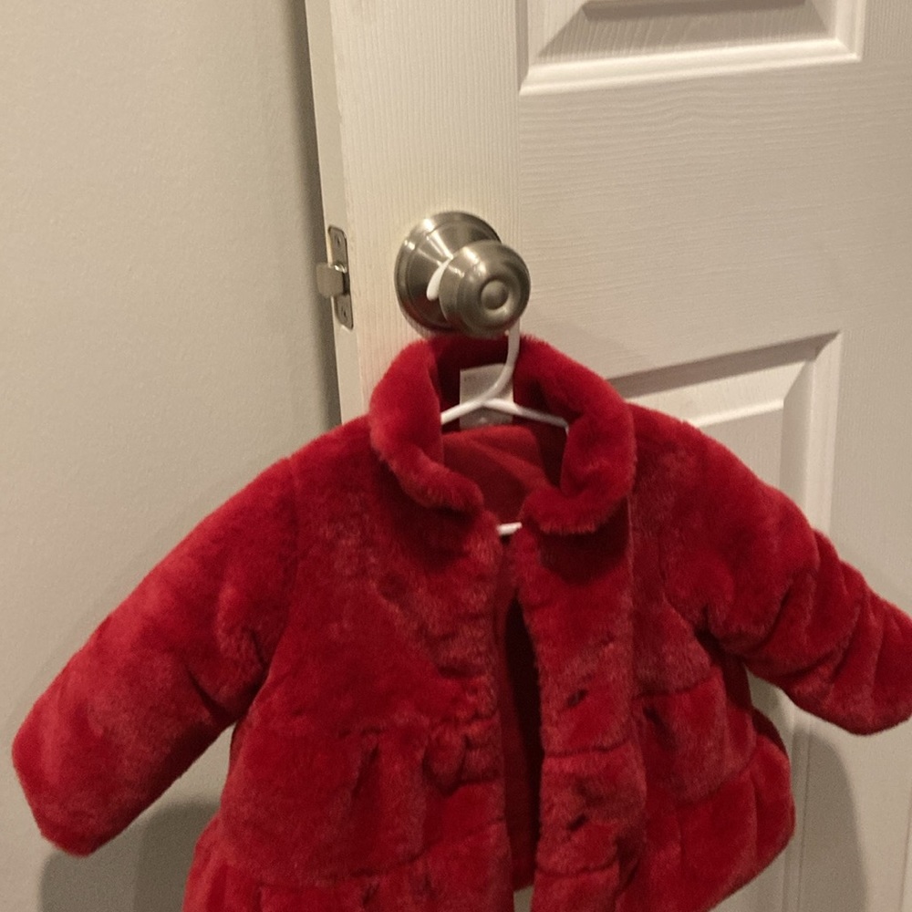 Faux Res fur jacket 12 months NWOT
